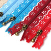 10Pcs Brass Nylon Lace Bud Silk Zipper Puller For Purse Bag Sewing Tool Color Random