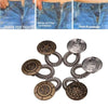 6pcs Unisex Jeans Pants Instant Fix Waist Extender Metal Freedom Elastic Buttons