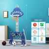 Adjustable 6 in 1 Basketball Kids Hoop Toy Set