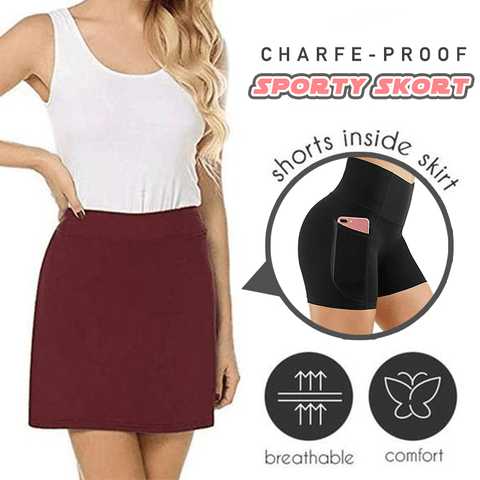 Anti-Chafing Proof Elastic Active Skort