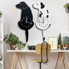 Cat Wall Clock With swinging Tail