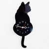 Cat Wall Clock With swinging Tail