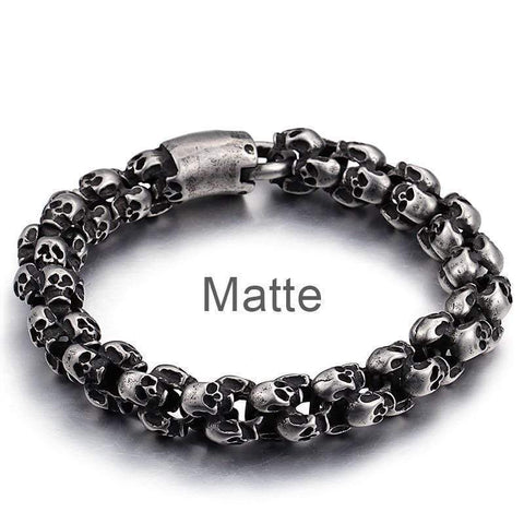 Kalen Punk 22.5cm Long Skull Bracelets