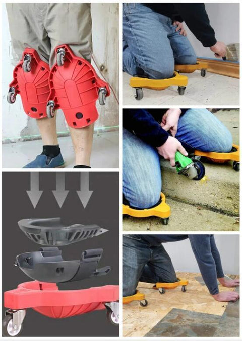 【Christmas sale-FREE SHIPPING】Flooring Knee Silicone pads With Wheels