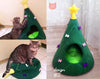 Christmas tree cat house