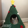 Christmas tree cat house