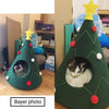 Christmas tree cat house