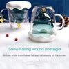 Christmas Tree Double Layer Glass Cup