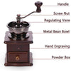 Classic vintage wooden handmade coffee grinder