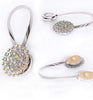 Crystal Curtain Straps Creative European Decorative Curtain Buckle Free Punch Hook Wall Hook Magnet Strap 1PCS
