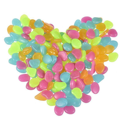50Pcs Glow in the Dark Garden Pebbles Glow Stones