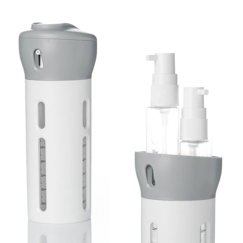 4-in-1 bath products travel dispenser
