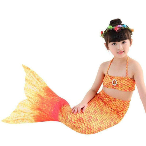 Kids Girl Anime Mermaid Tail Cosplay Swimming Costume