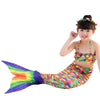 Kids Girl Anime Mermaid Tail Cosplay Swimming Costume