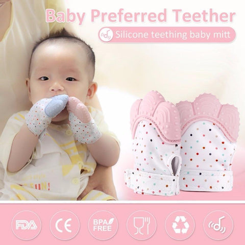 Baby Silicone Molar gloves Candy Wrapper Sound Teether