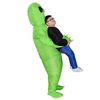 Green Alien Carrying Human Costume