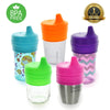 Healthy Sprouts Silicone Sippy Lids (5 Pack) - Make Any Cup a Sippy Cup