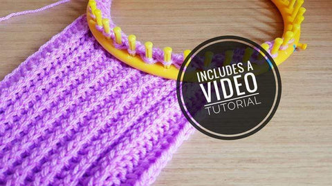 Loom Knit Brioche Stitch Scarf Pattern + Video Tutorial