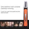 Men's nose hair trimmer razor multi-function double-head shaving device with 2 LED 7-cell battery