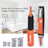 Men's nose hair trimmer razor multi-function double-head shaving device with 2 LED 7-cell battery