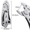 Multi-tool pliers jaw screwdriver survival tool adjustable wrench