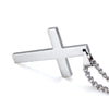 Christian Jesus Single Titanium Cross Necklaces Pendants Women Stainless Steel Gold Silver Black Prayer Choker Men Jewelry