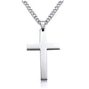 Christian Jesus Single Titanium Cross Necklaces Pendants Women Stainless Steel Gold Silver Black Prayer Choker Men Jewelry