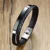 Personalized Bracelet Multi Layer Leather Bangle