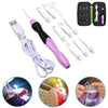 Rechargeable Lighted Crochet Hook with 9 Interchangeable Heads