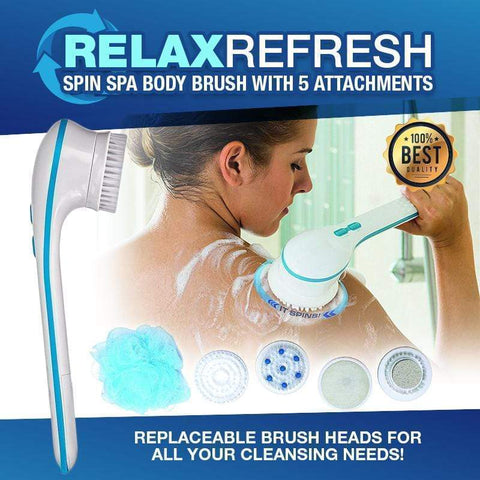 RelaxRefresh™️ Spin Spa Body Brush with 5 Attachments