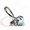 Mermaid Creative Fishtail Opening Rings With Blue Crystal Stone