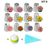 Russian Tulip Icing Piping Nozzles by BakersPRO™ - 7/14pcs Set