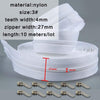 10 meters Zipper #3 White Quilt zipper Nylon coil zippers for sewing Craft