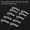 10 meters Zipper #3 White Quilt zipper Nylon coil zippers for sewing Craft