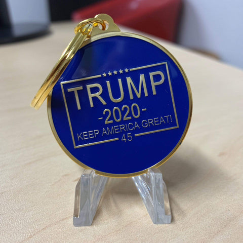 Trump 2020 'Keep America Great' Gold Plated Keychain