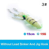 UV Luminous Realistic Squid Soft Lures