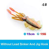 UV Luminous Realistic Squid Soft Lures